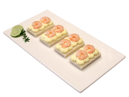 Tartine con Gamberetti e Maionese Fresca