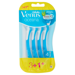 Gillette Venus Oceana Rasoio Donna Usa e Getta a 3 Lame 3 Rasoi + 1 = 4 Rasoi