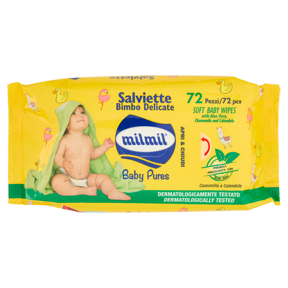 milmil Baby Pures Salviette Bimbo Delicate 72 pz