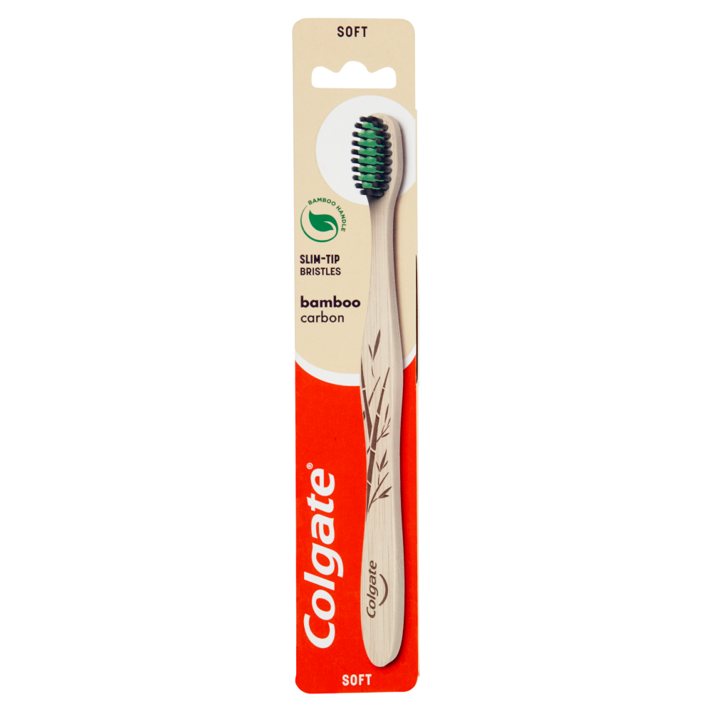 Colgate spazzolino Bamboo, bambú carbone, morbido