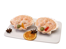 Conchiglie con Gamberi e Salsa Aurora