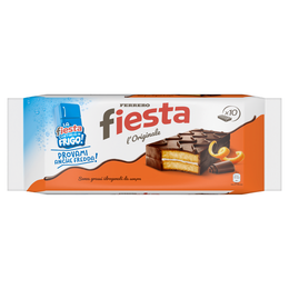 Ferrero Fiesta - Merendina ricoperta al cacao con aroma all'arancia - 10 pezzi 360g