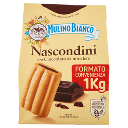 Mulino Bianco Nascondini Biscotti con Cioccolato da Mordere 1Kg