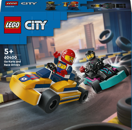 LEGO City 60400 Go-Kart e Piloti, Modellini da Costruire di Mini Go Kart da Corsa, Veicoli Giocattolo per Bambini di 5+ Anni