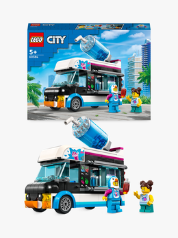 LEGO City 60384 Il Furgoncino delle Granite del Pinguino, Camion Giocattolo con Minifigure, Idea Regalo per Bambini e Bambine