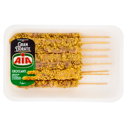 Aia Gran Dorate Croccanti Arrosticini di Pollo con Panatura al Rosmarino 0,300 kg