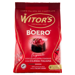 Witor's il Boero Originale Cioccolato Extra Fondente con Ciliegia Italiana 200 g
