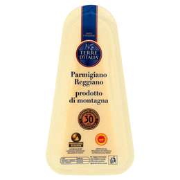 Terre d'Italia Parmigiano Reggiano prodotto di montagna DOP Stagionatura Oltre 30 Mesi 200 g
