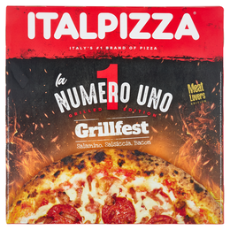 Italpizza la Numero Uno Grillfest Salamino, Salsiccia, Bacon Meat Lovers Edition 425 g