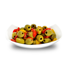 Olive Verdi Denocciolate al Peperoncino Ficacci da Banco