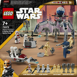 LEGO Star Wars 75372 Battle Pack Clone Trooper e Battle Droid con Veicolo Giocattolo Speeder Bike, Idea Regalo Bambini 7+ Anni