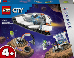 LEGO City 60429 Navetta Spaziale e Scoperta di Asteroidi, Gioco per Bambini 4+ con Astronave Giocattolo, Gru e 2 Minifigure