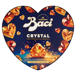 BACI PERUGINA Crystal Cioccolatini Fondenti all'Arancia Scatola Cuore San Valentino 87,5g