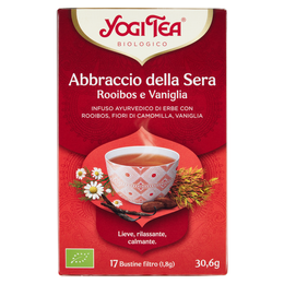 Yogi Tea Abbraccio Della Sera Bio infuso ayurvedico di erbe, rooibos fiori camomilla vaniglia 30,6g