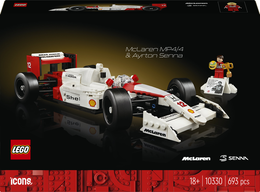 LEGO ICONS 10330 McLaren MP4/4 e Ayrton Senna, Modellino da Costruire di Auto da Corsa F1 con Minifigure, Regalo per Adulti