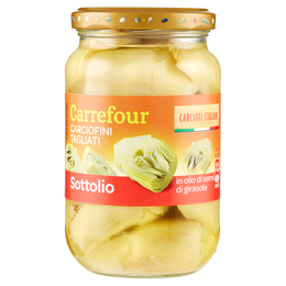 Carrefour Sottolio Carciofini Tagliati in olio di semi di girasole 340 g