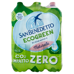 San Benedetto Acqua Naturale Primavera delle Alpi Ecogreen 6 x 1,5 L