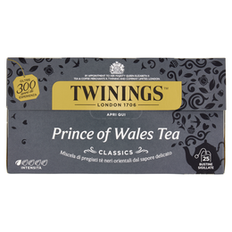 Twinings Prince of Wales Tea Tè Nero 25 filtri The 50 g