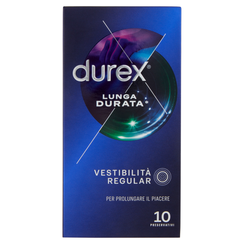Durex Preservativi Settebello Lunga Durata ad azione ritardante, 10 Profilattici