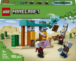 LEGO Minecraft 21267 Pattuglia nel Deserto della Bestia, Gioco di Ruolo Bambini 7+ con 4 Personaggi del Videogioco e Accessori