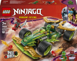 LEGO NINJAGO 71828 Racer Pull-Back di Lloyd - Modello di Auto da Corsa Giocattolo con 2 Minifigure e Armi, Giochi Bambini 7+