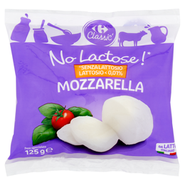 Carrefour Classic No Lactose!* Mozzarella 125 g