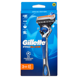 Gillette Proglide Uefa Champions League Rasoio da Uomo a 5 Lame, 1 Manico + 2 Lamette