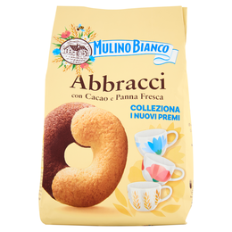Mulino Bianco Abbracci Biscotti con Cacao e Panna Fresca 350g