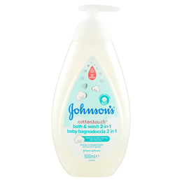 Johnson's Baby Bagnodoccia Cotton Touch 2In1, Ideato Per La Pelle Del Neonato, 500 ml