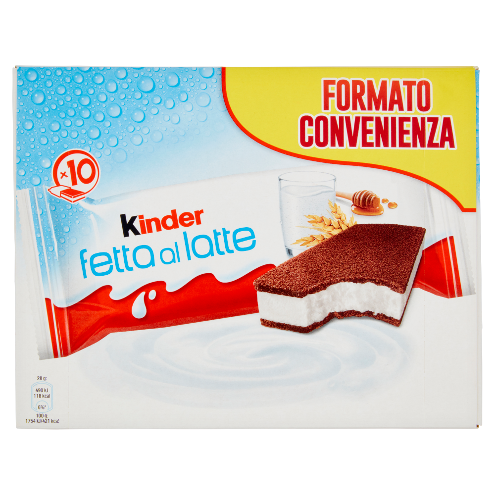 Kinder fetta al latte 10 x 28 g | Carrefour
