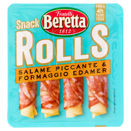 Fratelli Beretta Snack Rolls Salame Piccante & Formaggio Edamer 60 g