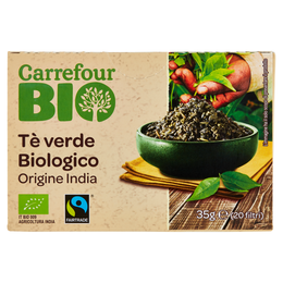 Carrefour Bio Tè verde Biologico Origine India 20 x 1,75 g