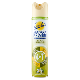 Emulsio Mangia Polvere l'Antistatico Multi Superficie 4 in 1 Vaniglia e Tè Bianco 300 ml