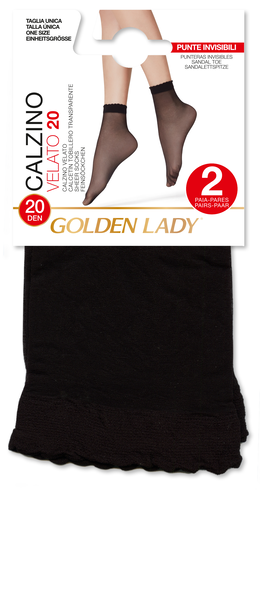 Golden Lady Calzino Velato 20 2Pz Nero