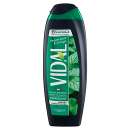 Vidal Peppermint & Ginkgo Doccia Shampoo Rinfrescante Menta e Ginkgo Biloba 250 ml
