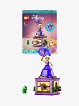 LEGO Disney Princess 43214 Rapunzel Rotante, Giocattolo da Costruire con Mini Bambolina in Abito di Diamante, Giochi Bambini