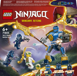 LEGO NINJAGO 71805 Pack Mech da Battaglia di Jay, Giochi per Bambini 6+, Action Figure Giocattolo da Costruire e 4 Minifigure