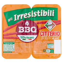 Citterio gli Irresistibili Sticks di Salame BBQ 2 x 30 g