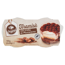 Carrefour Original Tiramisù con crema al Mascarpone 2 x 90 g