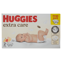 Huggies extra care Pannolini 2 3-6 Kg 104 pz