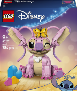 LEGO Disney | 43257 Angel - Lilo & Stitch, Personaggio Giocattolo con 3 Palloncini a Cuore e Farfalla, Idea Regalo 9+ Anni