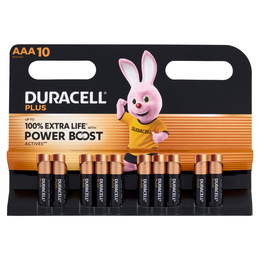 Duracell Plus AAA 10 Mini Stilo / Micro Alcalina 1.5V MN2400 10 pz