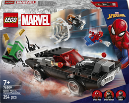 LEGO | Marvel 76309 Spider-Man Contro Muscle Car di Venom, Macchina Giocattolo da Costruire con 3 Minifigure per Bambini 7+