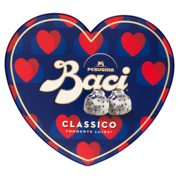 BACI PERUGINA Classico Cioccolatini Fondenti ripieni al Gianduia Scatola Cuore San Valentino 100g