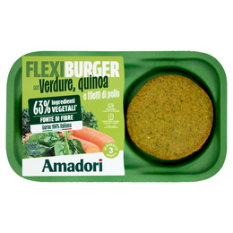 Amadori Flexi Burger con Verdure, quinoa e filetti di pollo 0,190 kg
