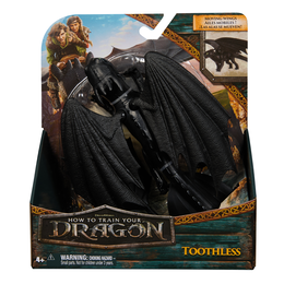 DreamWorks Dragons , How to Train Your Dragon, Toothless, drago da 23 cm, giocattoli per bambini dai 4 anni in su