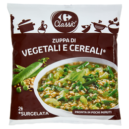 Carrefour Classic Zuppa di Vegetali e Cereali Surgelata 600 g