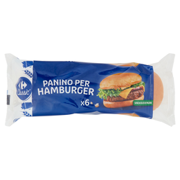 Carrefour Classic Panino per Hamburger 6 x 50 g