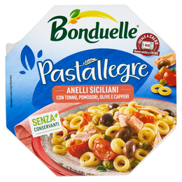 Bonduelle Pastallegre Anelli Siciliani con Tonno, Pomodorini, Olive e Capperi 200 g