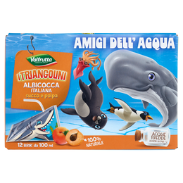 Valfrutta i Triangolini Albicocca Italiana succo e polpa Brik 12 x 100 ml